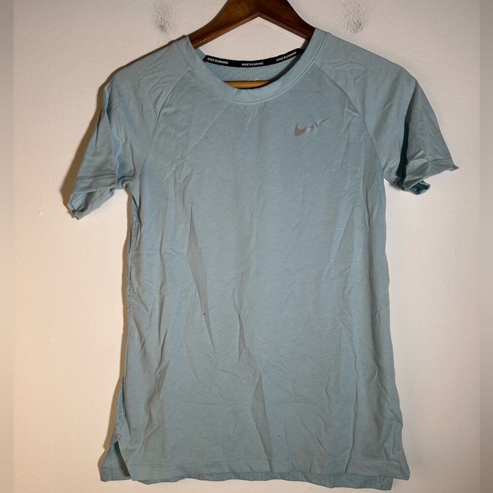 Nike Women's Sky Blue Short Sleeve Tee - Picture 2 of 7
